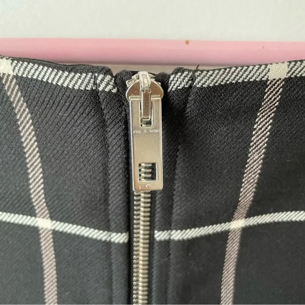 Rag & Bone Windowpane Print Skirt Size 6 - Picture 5 of 8